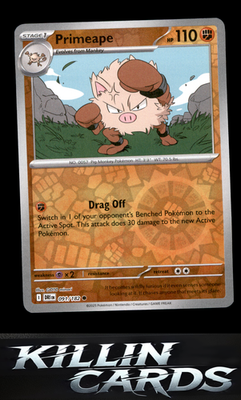 Reverse Holofoil Primeape 091/182 Pokemon Common SV10: Destined Rivals Card NM