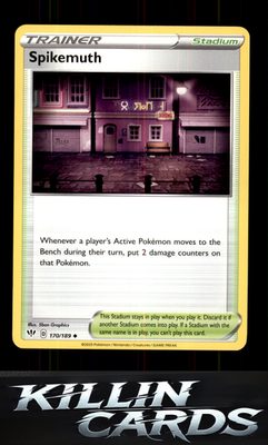 Spikemuth 170/189 Pokemon Uncommon SWSH03: Darkness Ablaze Card NM