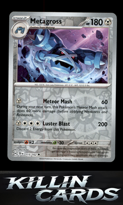 Reverse Holofoil Metagross - 115/162 115/162 Pokemon Uncommon SV05: Temporal For