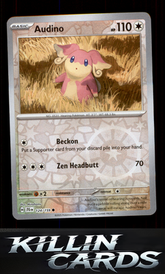 Reverse Holofoil Audino 124/159 Pokemon Common SV09: Journey Together Card NM