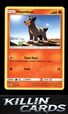 Houndour 45/214 Pokemon Common SM - Lost Thunder Card NM