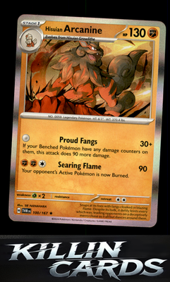Hisuian Arcanine 100/167 Pokemon Rare SV06: Twilight Masquerade Card NM