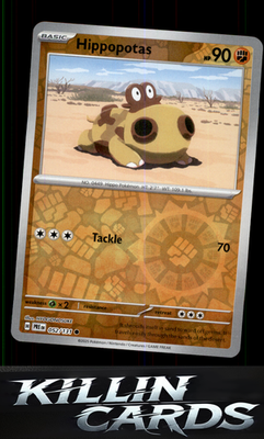 Reverse Holofoil Hippopotas 052/131 Pokemon Common SV: Prismatic Evolutions Card