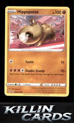 Hippopotas 093/189 Pokemon Common SWSH03: Darkness Ablaze Card NM