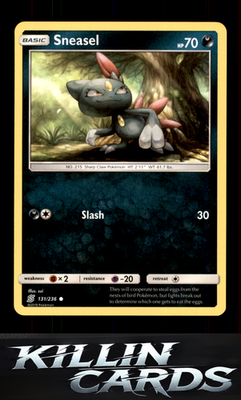 Sneasel 131/236 Pokemon Common SM - Unified Minds Card NM