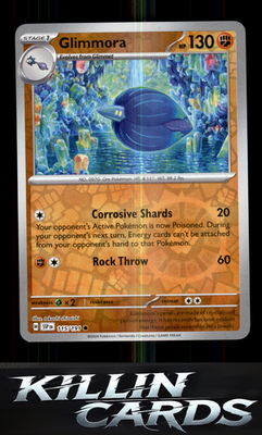 Reverse Holofoil Glimmora 115/191 Pokemon Common SV08: Surging Sparks Card NM