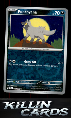 Reverse Holofoil Poochyena 105/162 Pokemon Common SV05: Temporal Forces Card NM