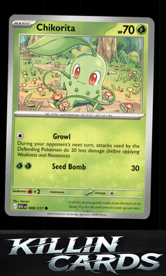 Chikorita 008/217 Pokemon Common ME: Ascended Heroes Card NM