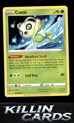 Celebi 003/072 Pokemon Rare Shining Fates Card NM