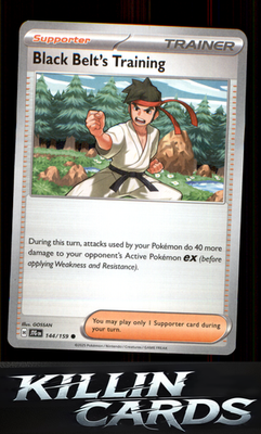 Black Belt's Training - 144/159 144/159 Pokemon Common SV09: Journey Together Ca