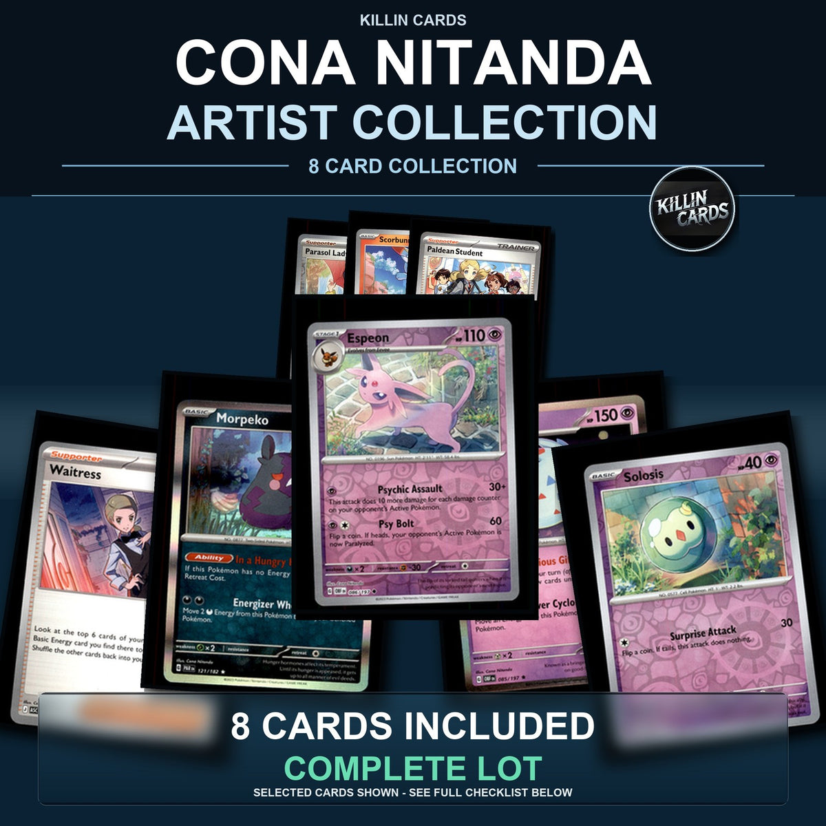 Pokemon TCG Cona Nitanda Artist Collection 8 Cards Lot