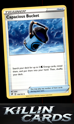 Capacious Bucket 156/192 Pokemon Uncommon SWSH02: Rebel Clash Card NM