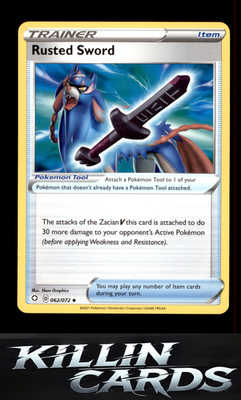 Rusted Sword 062/072 Pokemon Uncommon Shining Fates Card NM