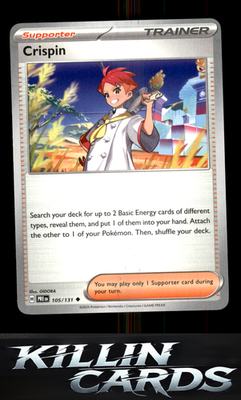 Crispin - 105/131 105/131 Pokemon Uncommon SV: Prismatic Evolutions Card NM