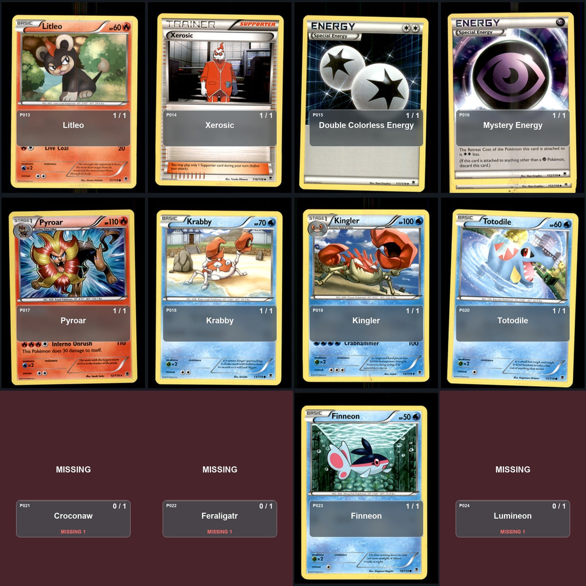 Pokemon TCG XY - Phantom Forces C/UC/R Standard Set 79 Cards