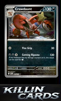 Reverse Holofoil Crawdaunt 085/132 Pokemon Uncommon ME01: Mega Evolution Card NM