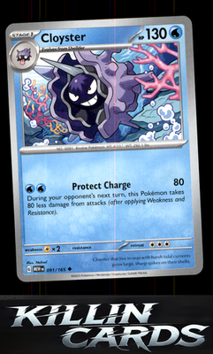 Cloyster 091/165 Pokemon Uncommon SV: Scarlet & Violet 151 Card NM