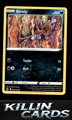 Skrelp 081/159 Pokemon Common SWSH: Crown Zenith Card NM