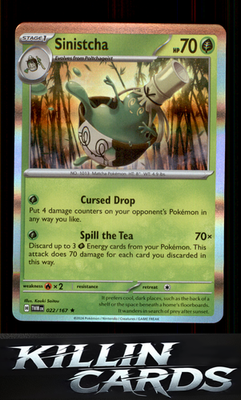 Sinistcha 022/167 Pokemon Rare SV06: Twilight Masquerade Card NM