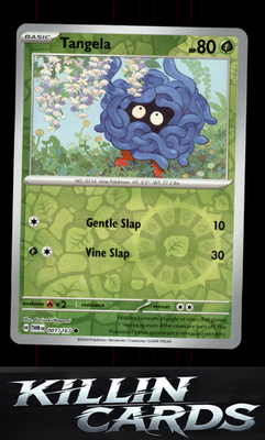 Reverse Holofoil Tangela 001/167 Pokemon Common SV06: Twilight Masquerade Card N