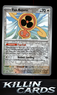 Reverse Holofoil Fan Rotom 085/131 Pokemon Common SV: Prismatic Evolutions Card