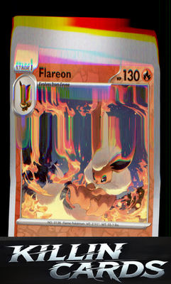 Reverse Holofoil Flareon 136/165 Pokemon Rare SV: Scarlet & Violet 151 Card NM