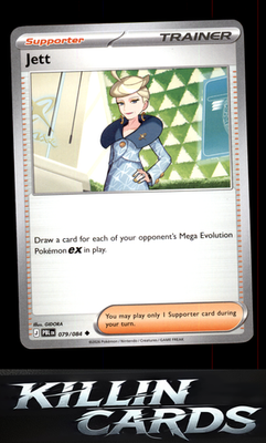 Jett 079/084 Pokemon Uncommon ME05: Pitch Black Card NM