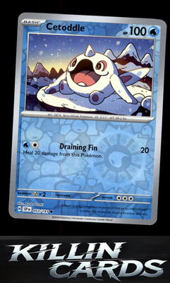 Reverse Holofoil Cetoddle 053/191 Pokemon Common SV08: Surging Sparks Card NM