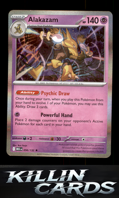 Alakazam 056/132 Pokemon Rare ME01: Mega Evolution Card NM