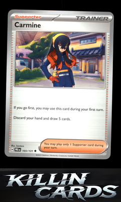 Carmine 103/131 Pokemon Uncommon SV: Prismatic Evolutions Card NM