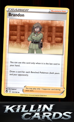 Brandon 151/195 Pokemon Uncommon SWSH12: Silver Tempest Card NM
