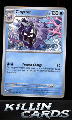 Cloyster 091/165 Pokemon Uncommon SV: Scarlet & Violet 151 Card NM