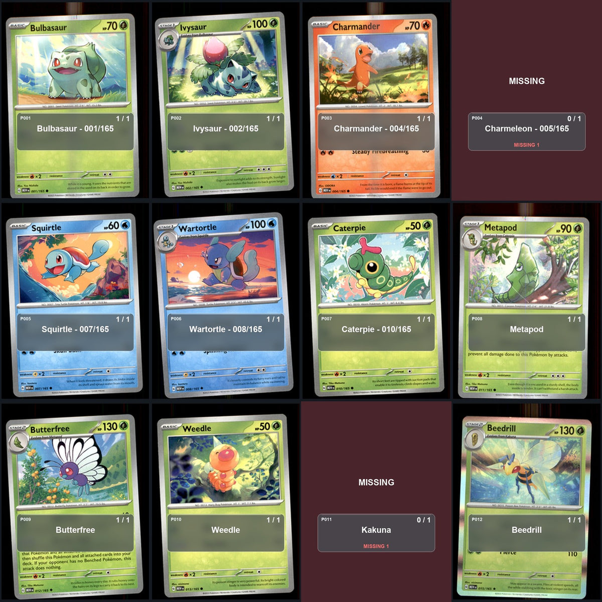 Pokemon TCG SV: Scarlet & Violet 151 C/UC/R Standard Set 147 Cards
