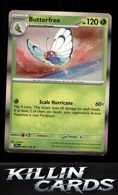 Butterfree 003/159 Pokemon Rare SV09: Journey Together Card NM