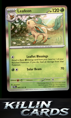 Leafeon 005/131 Pokemon Rare SV: Prismatic Evolutions Card NM