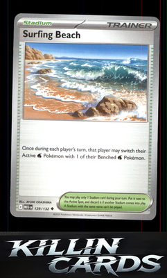 Surfing Beach 129/132 Pokemon Uncommon ME01: Mega Evolution Card NM