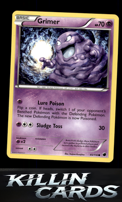 Grimer 45/116 Pokemon Common Plasma Freeze Card NM