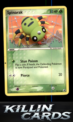 Spinarak 75/115 Pokemon Common Unseen Forces Card LP