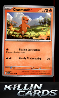 Charmander - 004/165 004/165 Pokemon Common SV: Scarlet & Violet 151 Card NM