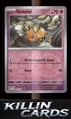 Reverse Holofoil Dedenne 087/191 Pokemon Common SV08: Surging Sparks Card NM