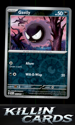 Reverse Holofoil Gastly 055/091 Pokemon Common SV: Paldean Fates Card NM