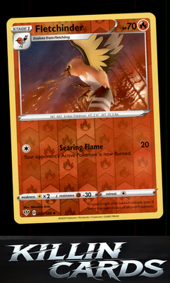 Reverse Holofoil Fletchinder 031/189 Pokemon Uncommon SWSH03: Darkness Ablaze Ca