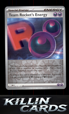 Reverse Holofoil Team Rocket's Energy 182/182 Pokemon Uncommon SV10: Destined Ri