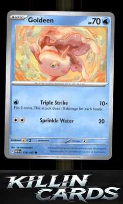 Goldeen 118/165 Pokemon Common SV: Scarlet & Violet 151 Card NM