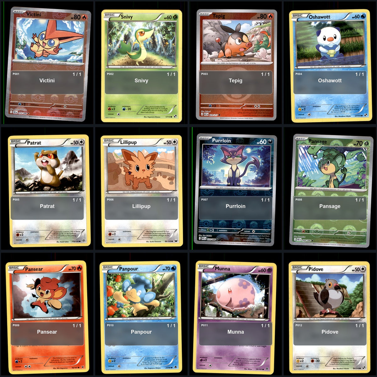 Pokemon TCG Generation 5 Unova Pokemon Pokedex Set 156 Cards Collection