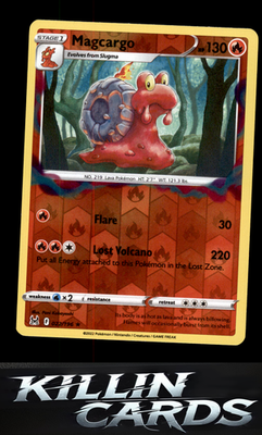 Reverse Holofoil Magcargo 022/196 Pokemon Rare SWSH11: Lost Origin Card NM