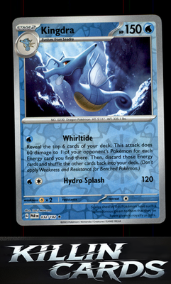 Reverse Holofoil Kingdra 032/182 Pokemon Rare SV04: Paradox Rift Card NM