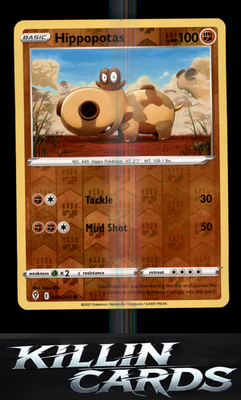 Reverse Holofoil Hippopotas 084/203 Pokemon Common SWSH07: Evolving Skies Card N