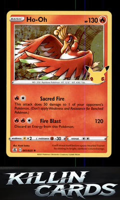 Ho-Oh 001/025 Pokemon Holo Rare Celebrations Card NM