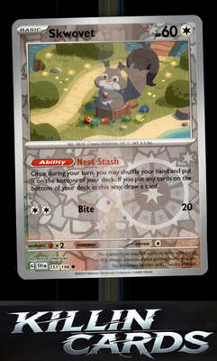 Reverse Holofoil Skwovet - 151/198 151/198 Pokemon Common SV01: Scarlet & Violet